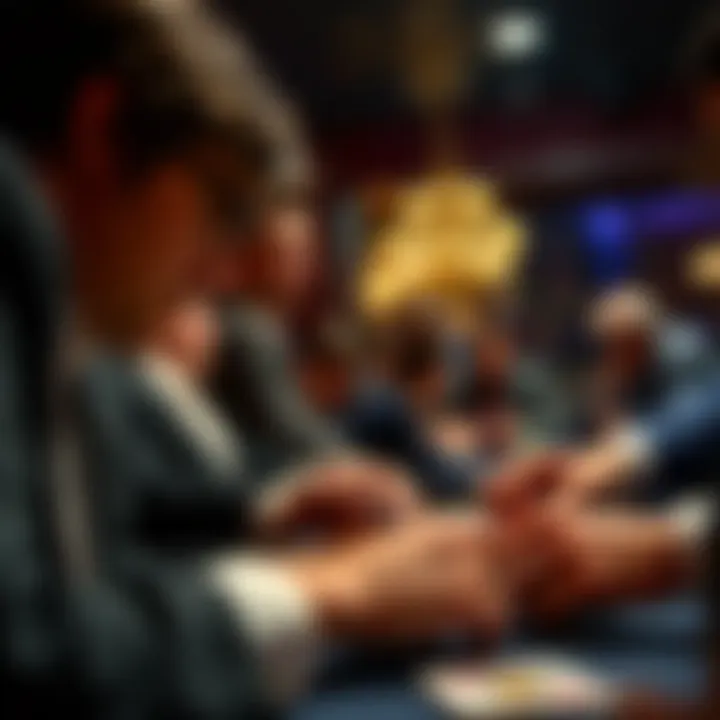 Intense focus on a player's decision-making in poker