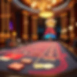 Elegant baccarat table at Wynn Las Vegas