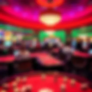 Energetic Gaming Environment Vibrant atmosphere of table gaming at Wynn
