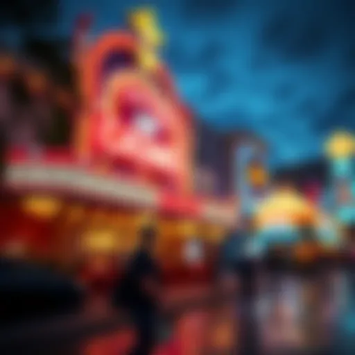 Exterior view of a prominent casino in Tampa at night