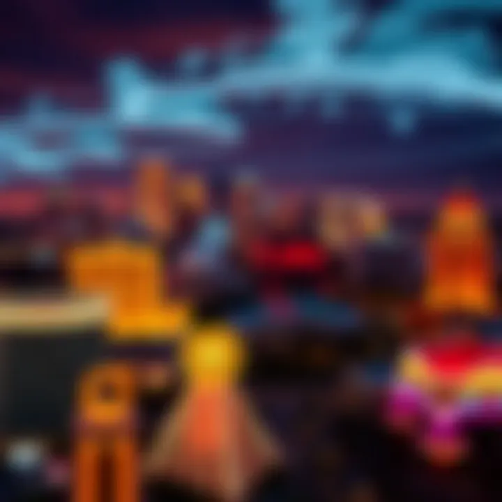 Overview of Tampa skyline with casinos highlighted