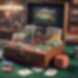 A beautifully crafted sports betting gift box with various themed items inside.