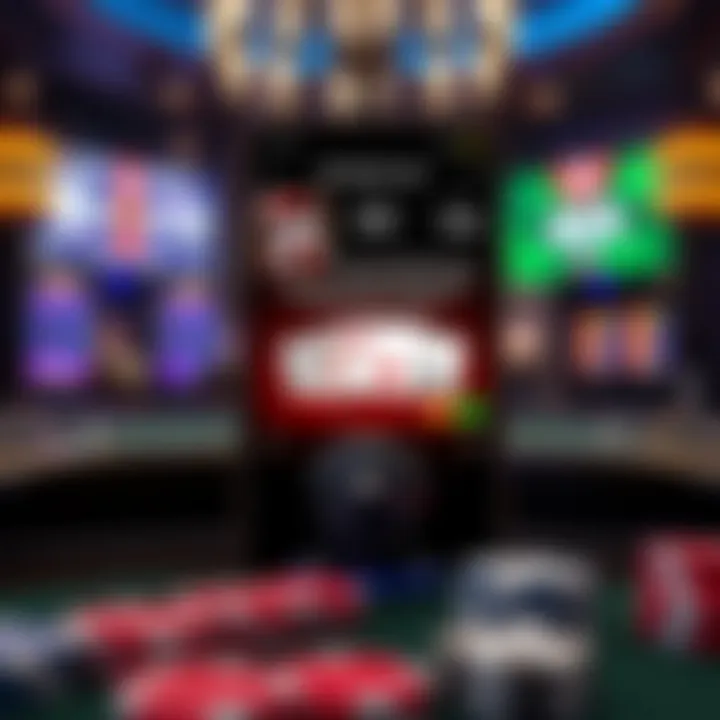 A visually appealing interface of a popular blackjack app showcasing user-friendly features