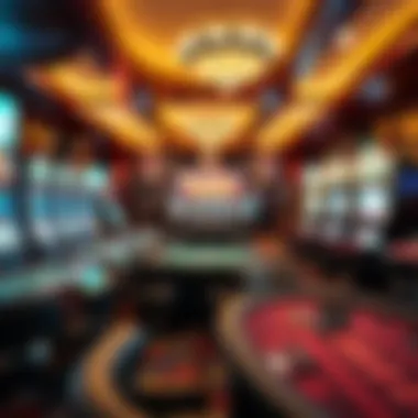 Interior view showcasing gaming tables