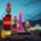 Vibrant Casino Exterior at Dusk Vibrant casino exterior at dusk