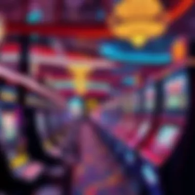 Vibrant Casino Environment Atmospheric depiction of a vibrant casino floor with slot machines
