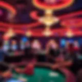 Visual representation of live casino gaming environment