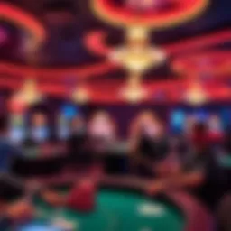 Visual representation of live casino gaming environment