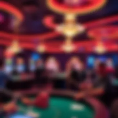 Engaging Live Casino Atmosphere Visual representation of live casino gaming environment