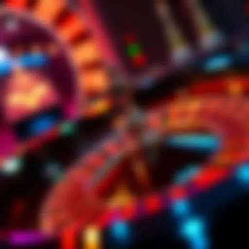 A vibrant roulette wheel in motion, showcasing the thrill of tournament play.