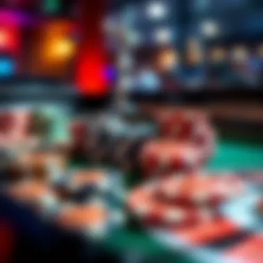 Strategic Chip Placement in Tournaments A strategic layout of roulette chips, symbolizing the tactics involved in gameplay.