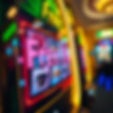 A close-up view of a slot machine displaying a 'Free Play' feature, highlighting the interactive elements.