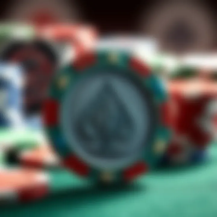 Artistry in 3D Printed Poker Chips Close-up view of a colorful 3D printed poker chip showcasing intricate designs