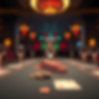 An elegant gaming table set up for high-stakes players.