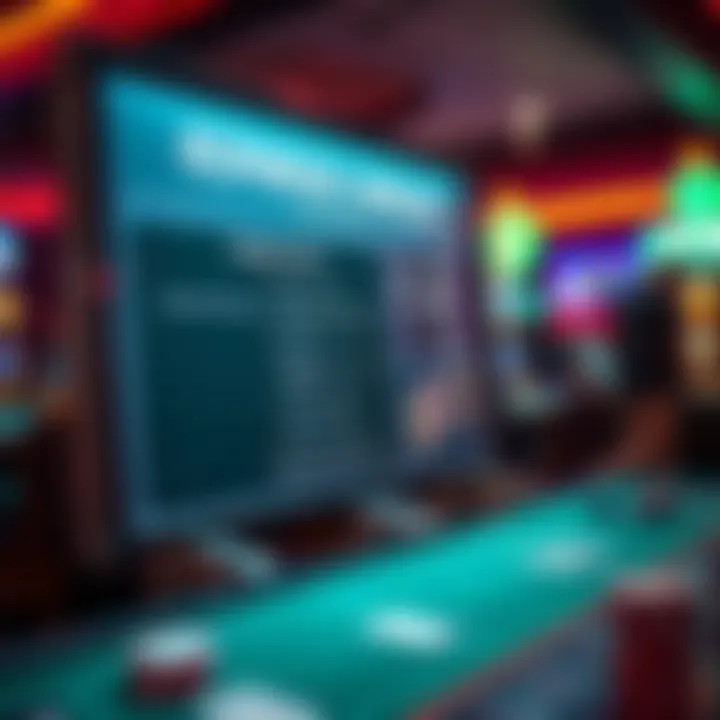 An informative display about responsible gambling practices.