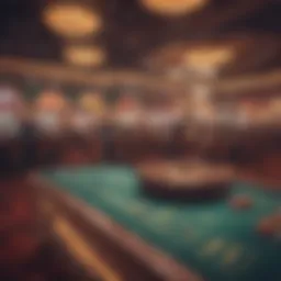 A vibrant casino floor showcasing low-stakes gaming options