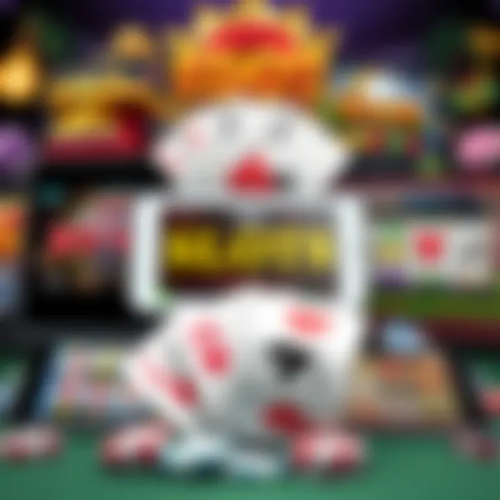 A collage of popular mobile slots on various devices