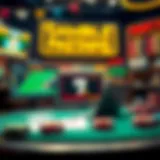 Digital representation of popular online gambling platforms