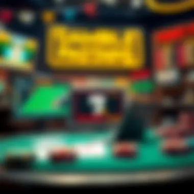 Digital representation of popular online gambling platforms