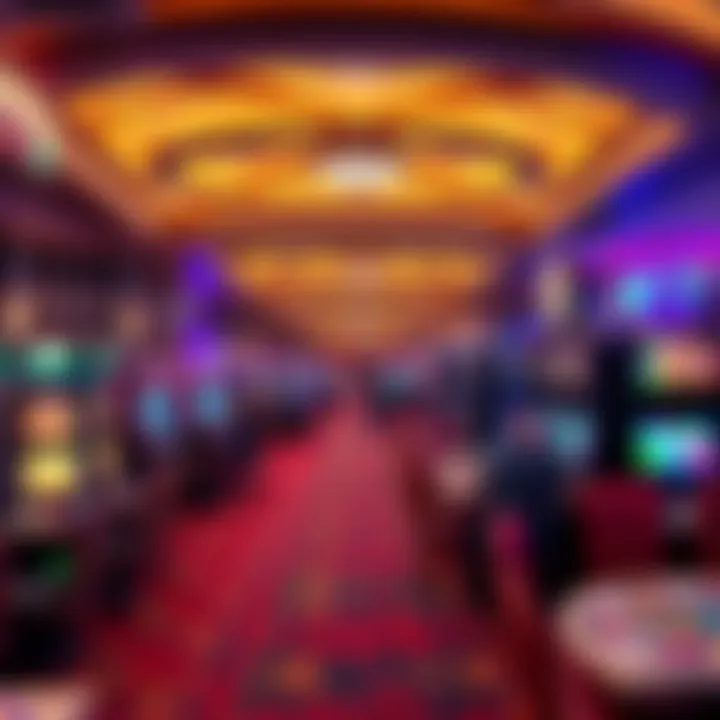 Vibrant Gaming Floor Experience at Prairie Band Casino Interior gaming floor bustling with activity and vibrant decor