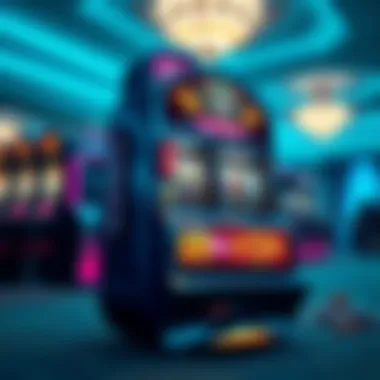 Intricate design of a slim slot machine