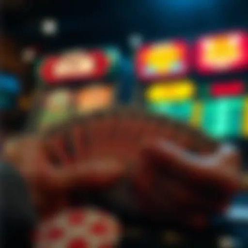 An intricate display of scratch cards revealing potential winnings