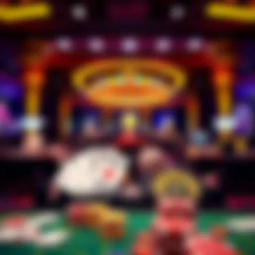 Vibrant Casino Graphics Luxurious online casino interface with vibrant graphics