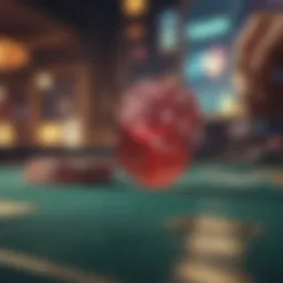 A captivating online poker interface showcasing vibrant digital cards and chips