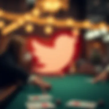 Twitter logo with betting symbols