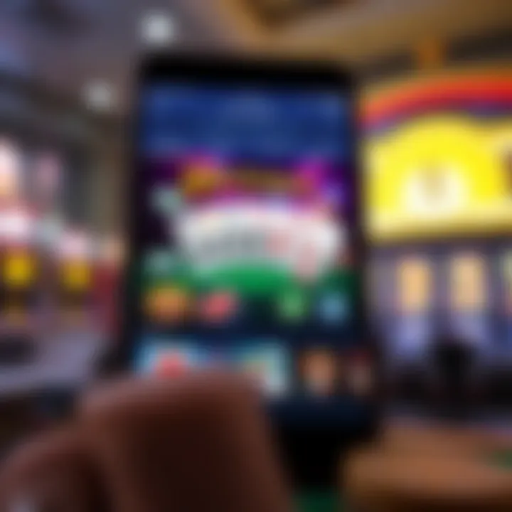 Mobile gaming interface showcasing Uptown Aces features