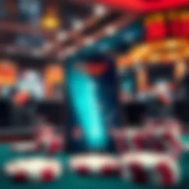 Graphical representation of mobile technology's impact on gambling