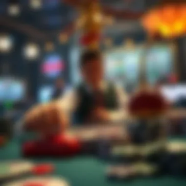 A serene depiction of responsible gambling practices