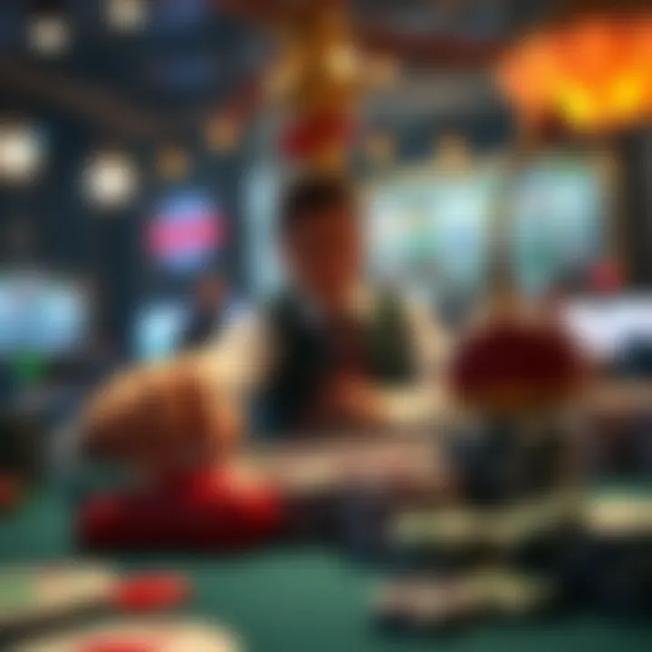 A serene depiction of responsible gambling practices