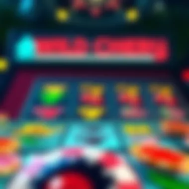 A colorful display of Wild Cherry symbols and pay lines