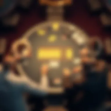 An overhead shot of a World Series of Poker table during gameplay