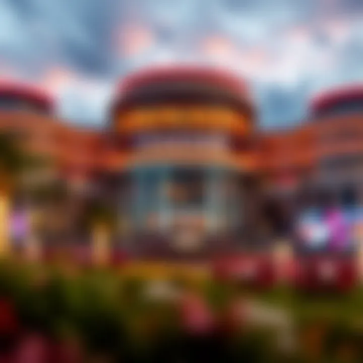 An overview of the Firekeepers Casino showcasing its modern architecture