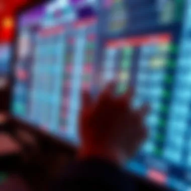 A close-up of a computer screen displaying betting odds and statistics