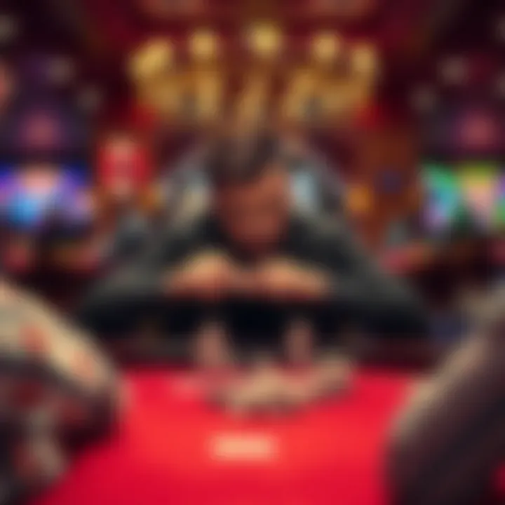 Player engaging in a strategic poker move