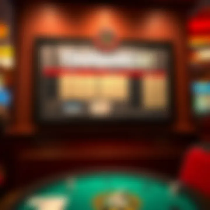 Information board detailing tournament schedules