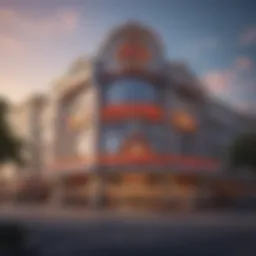 Exterior view of Horseshoe Casino showcasing its vibrant architecture