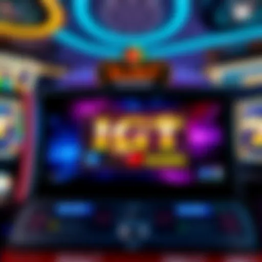Vibrant display of IGT slot game interface