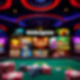 Vibrant online gaming interface showcasing various casino games