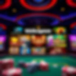 Vibrant online gaming interface showcasing various casino games