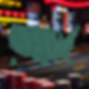 A map highlighting states where online sports betting is legal.