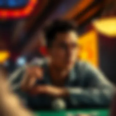 A thoughtful individual contemplating lottery strategies