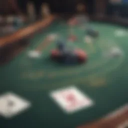 Strategic layout of a six deck blackjack table