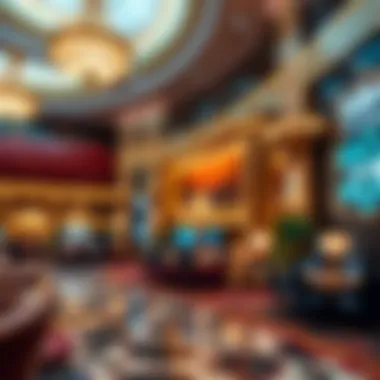 Luxurious lobby of MGM Resorts showcasing opulence