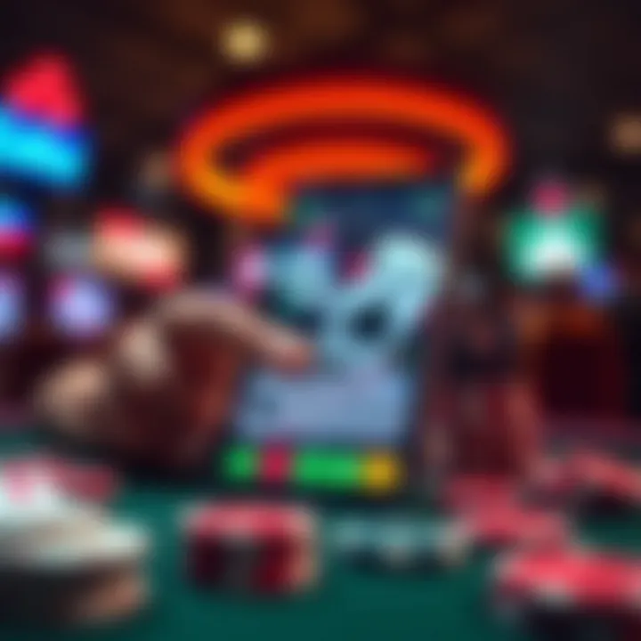 Visual showing trends in mobile gambling associated with phone credit usage