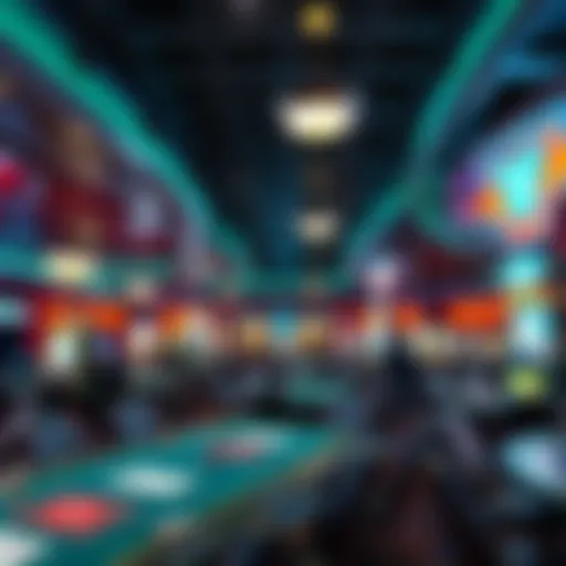 Interior view of Mohegan Sun Casino poker area