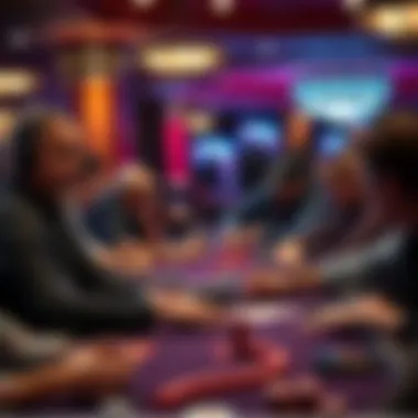 Engaged Poker Tournament at Mohegan Sun Players engaged in a lively poker tournament